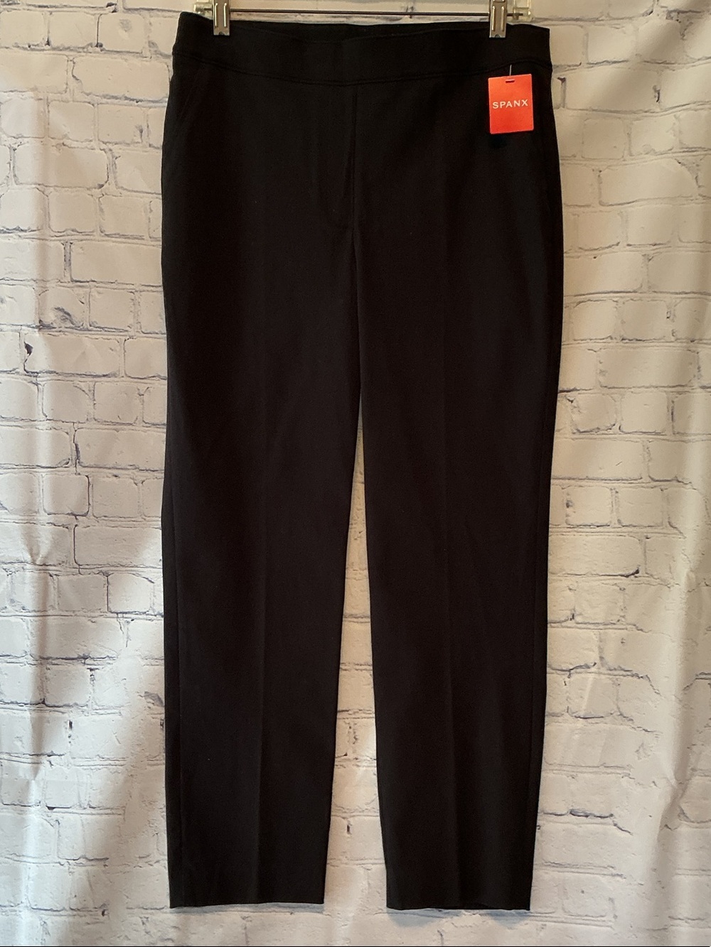 SPANX Black Stretch Ponte Straight-Leg Pants